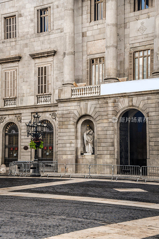 Entrance to Ajuntament de Barcelona Plaça de Sant Jaume In Barcelona, Spain